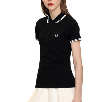 Черная женская футболка поло Fred Perry 14903-1