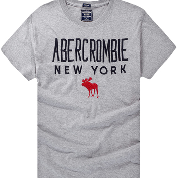 Серая футболка Abercrombie & Fitch 6365-1