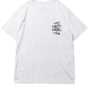 Белая футболка Anti Social Social Club со змеей 6826-1