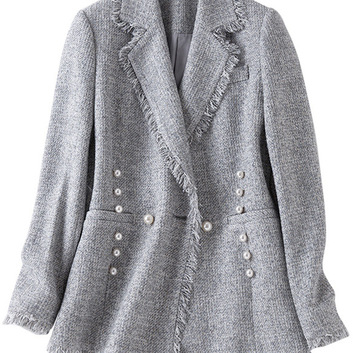 Женский костюм юбка пиджак из твида 15144