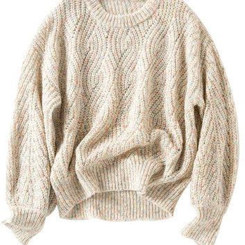 Бежевый свитер оверсайз 15151