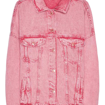 Розовая джинсовая куртка 15191