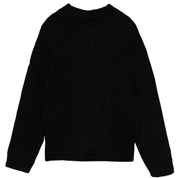 Черный вязаный свитер 15196