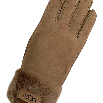 Коричневые перчатки на меху UGG 8911