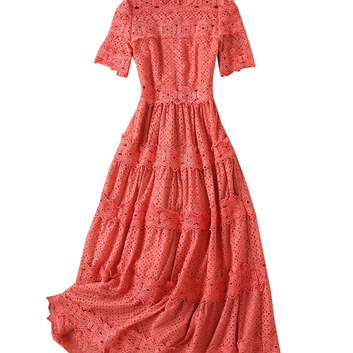 Длинное кружевное платье 15263