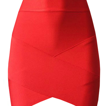 Красная юбка Herve Leger 10279-1