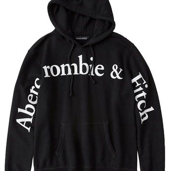 Черное худи с надписью Abercrombie & Fitch 9053