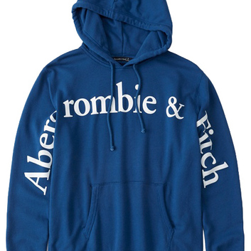 Синее худи с надписью Abercrombie & Fitch 9054