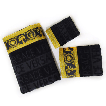 Комплект полотенец черного цвета Versace 9057