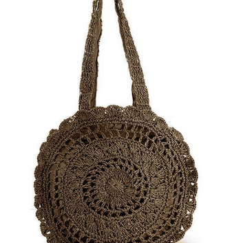  Летняя стильная плетеная сумка на плечо 14523-1
