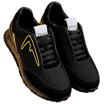 Черные кроссовки  FENDI 9092