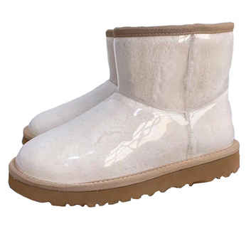 Сапоги UGG меховые с прозрачным верхом 9098
