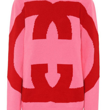 Розовый свитер с принтом 9141