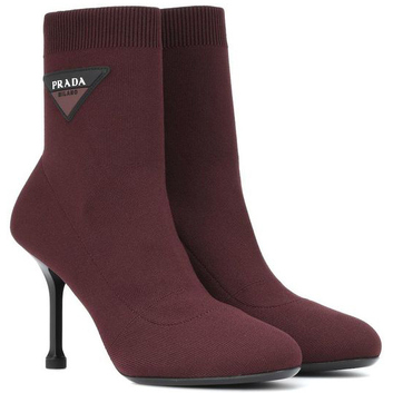 Шикарные однотонные сапоги чулки PRADA 9164