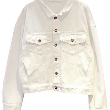 Джинсовая белая куртка с принтом Louis Vuitton 15224-1