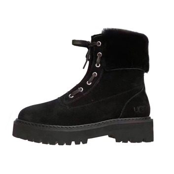 Черные женские ботинки угги 7160-1