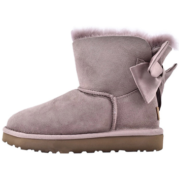 Розовые угги с атласным бантом UGG 9226