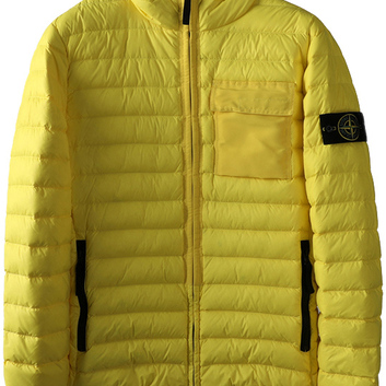 Желтый пуховик с капюшоном Stone Island 9246