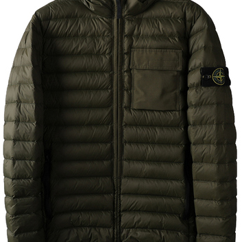 Пуховик темное хаки Stone Island 9248