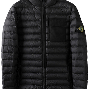 Черный пуховик с капюшоном Stone Island 9249