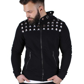 Мужской черный свитшот Krutyakov "RINGS" 6019-1