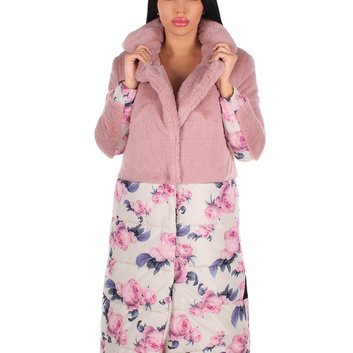 Розовое пальто NEW YORK-PARIS Krutyakov 9307
