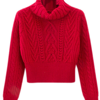 Женский свитер с объемным узором 15475