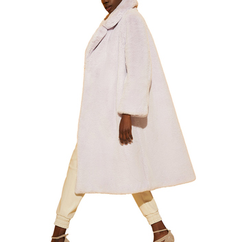 Роскошная лиловая шуба 15554