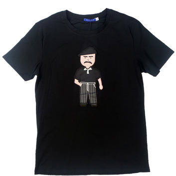 Мужская хлопковая футболка с аппликацией 15575