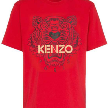 Красная хлопковая футболка KENZO 9391