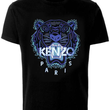 Черная хлопковая футболка KENZO 9389