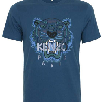 Синяя футболка с рисунком KENZO 9397