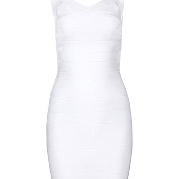 Белое женское платье Herve Leger 3479-1