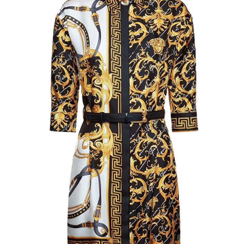 Элегантное летнее платье с орнаментом Versace 9420