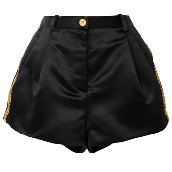 Короткие черные шорты на поясе Versace 9421