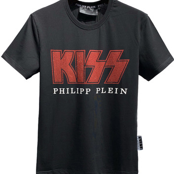 Хлопковая футболка с рисунком “KISS” Philipp Plein 9373