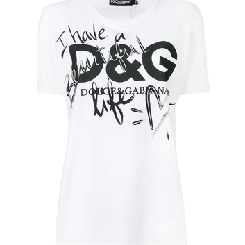 Белая футболка с принтом Dolce & Gabbana 5940-1