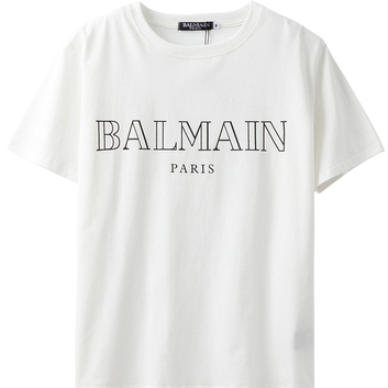 Женская хлопковая футболка Balmain 9494