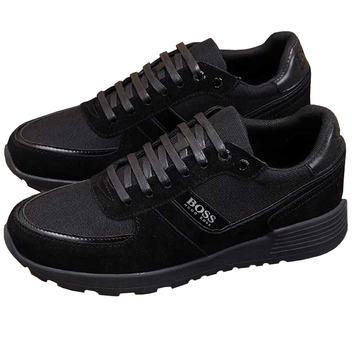 Повседневные кеды из кожи и замши Hugo Boss 9523