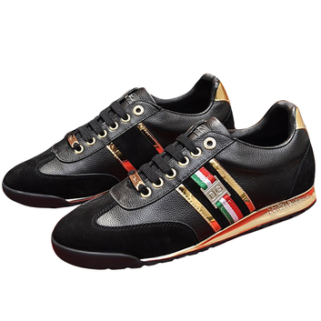 Черные кожаные кроссовки Dolce&Gabbana 9541
