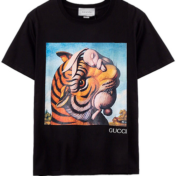 Хлопковая футболка с рисунком “Тигр и зайка” 15721
