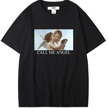 Черная футболка “Call me angel” 15730