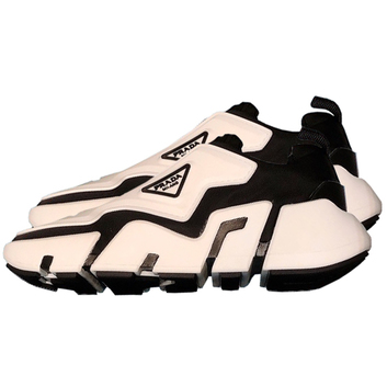 Черно-белые объемные кроссовки унисекс Prada 9679