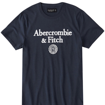 Темно-синяя футболка прямого кроя Abercrombie & Fitch 9655