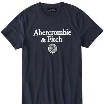 Темно-синяя футболка прямого кроя Abercrombie & Fitch 9655