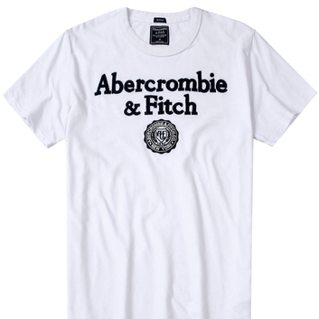 Белая хлопковая футболка Abercrombie & Fitch 9656
