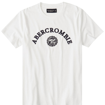 Хлопковая белая футболка Abercrombie & Fitch 9659