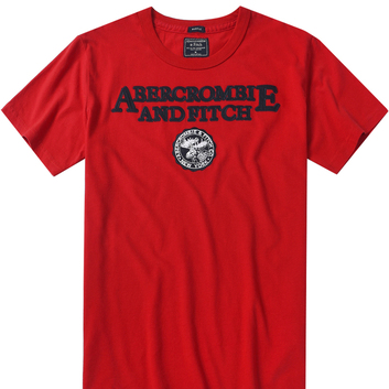 Яркая футболка красного цвета Abercrombie & Fitch 9660