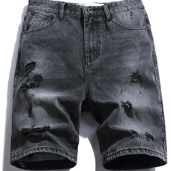 Темно-серые джинсовые шорты с аппликацией OFF-White 9669