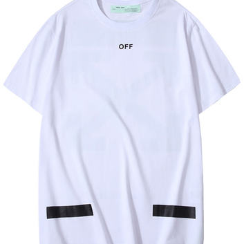 Модная футболка с принтом OFF-White 9747